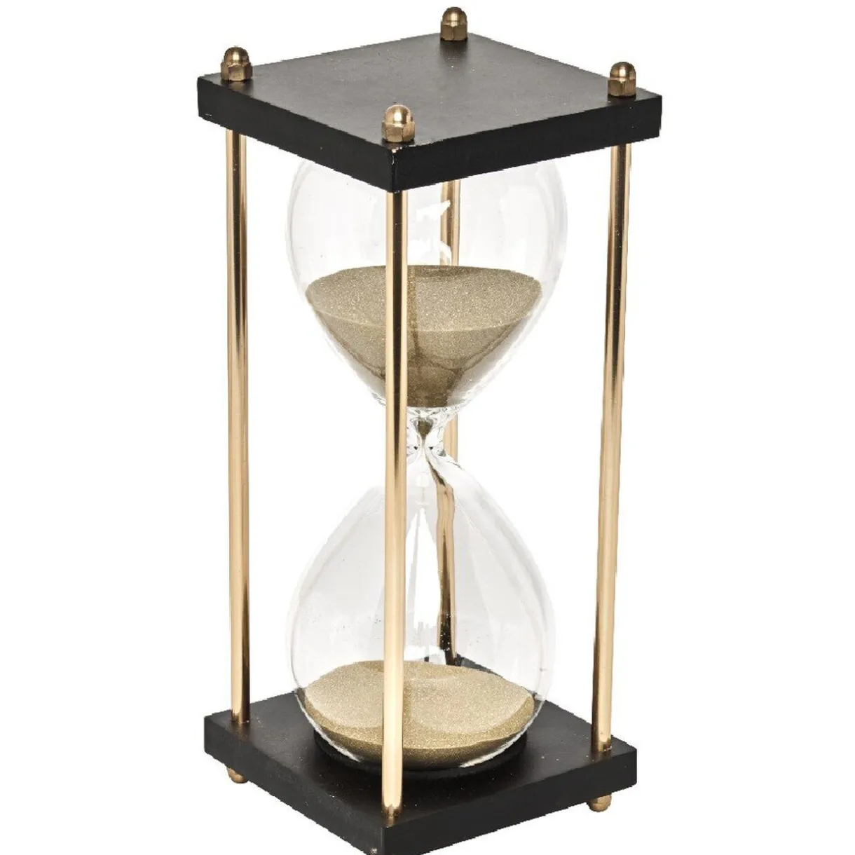 Sablier transparent noir et doré^Gifi Best