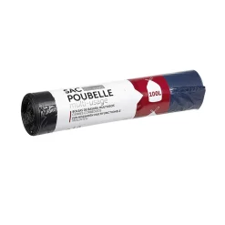 Nettoyage Et Entretien|Gifi Sac poubelle 100 litres à lien coullissant bleu nuit x10