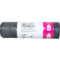 Nettoyage Et Entretien|Gifi Sac poubelle lien coulissant 50 L x15