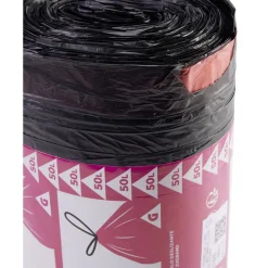 Nettoyage Et Entretien|Gifi Sac poubelle noir lien coulissant 50 L x80