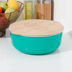Saladier + couvercle 2 en 1 en bambou^Gifi Hot