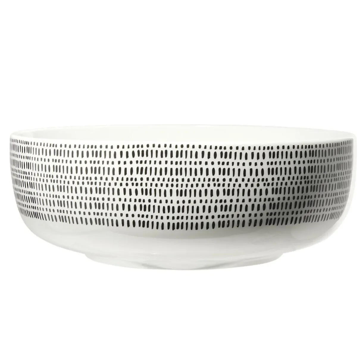 Saladier bas en porcelaine intérieur uni, extérieur décoré Ø23xH8cm^Gifi Clearance