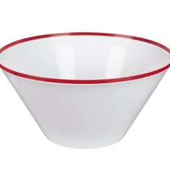 Saladier blanc bord coloré^Gifi Outlet