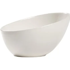 Saladier blanc ovale^Gifi