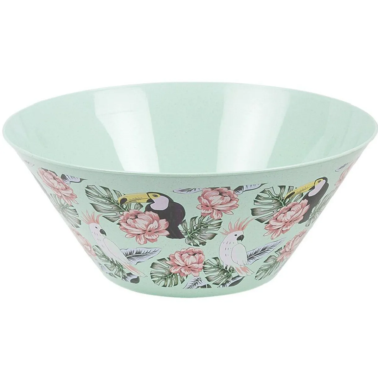 Saladier décor oiseau et feuille^Gifi New