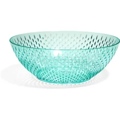 Saladier en plastique bleu effet martelé^Gifi New