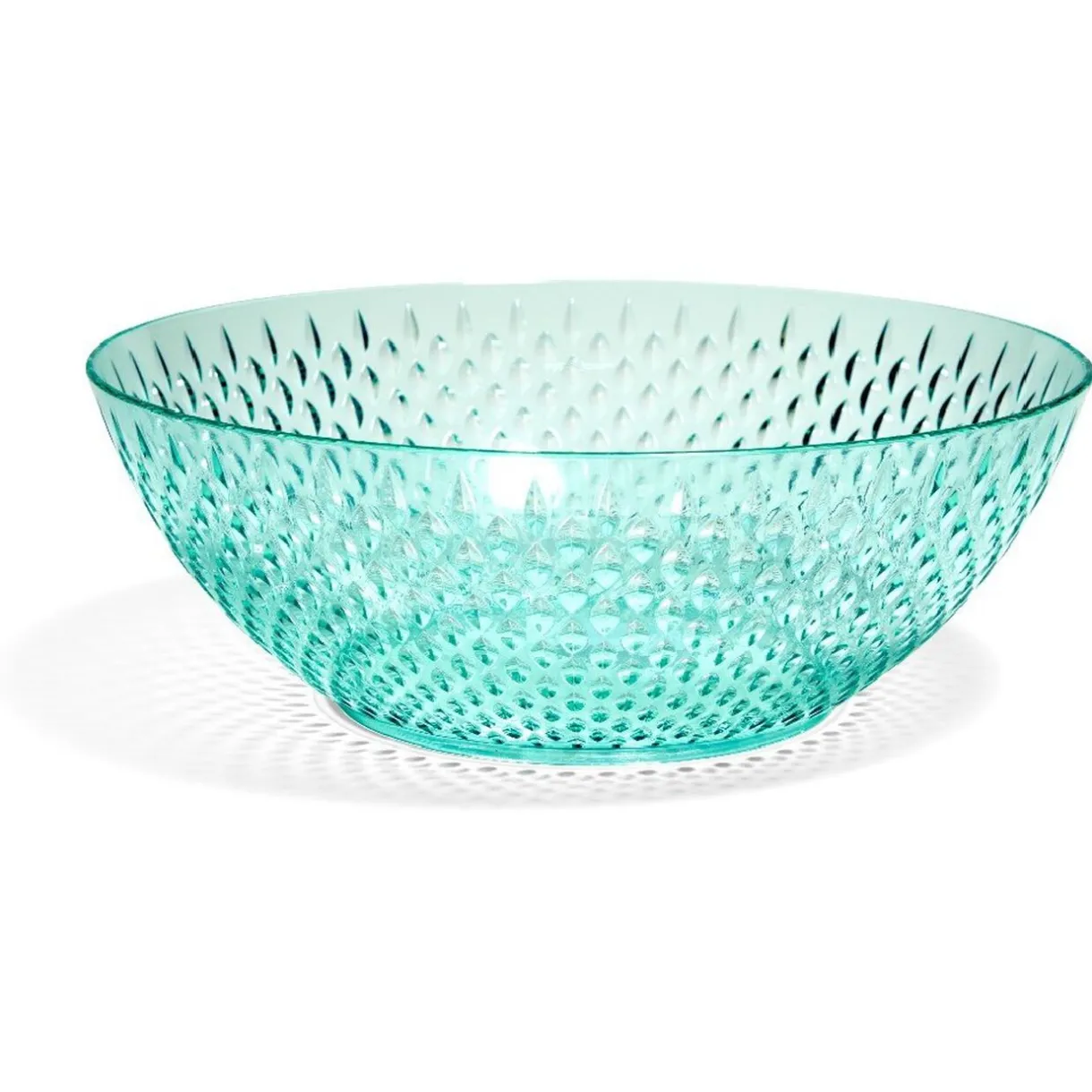 Saladier en plastique bleu effet martelé^Gifi New