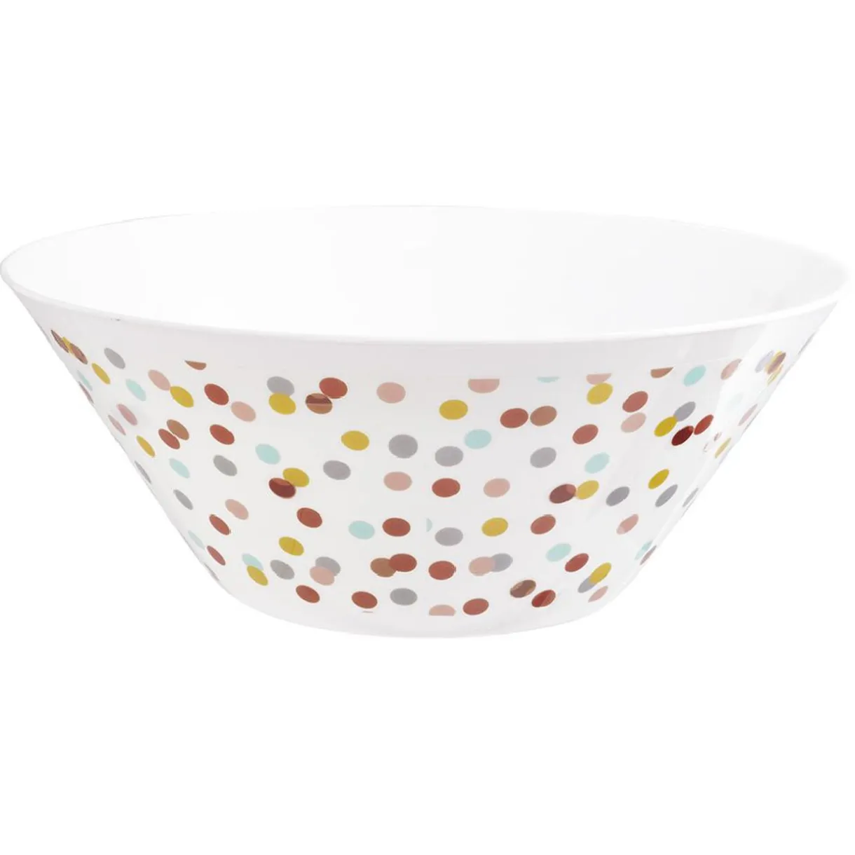 Saladier en plastique décor pois multicolore^Gifi Outlet