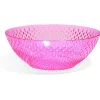 Saladier en plastique rose effet martelé^Gifi Discount