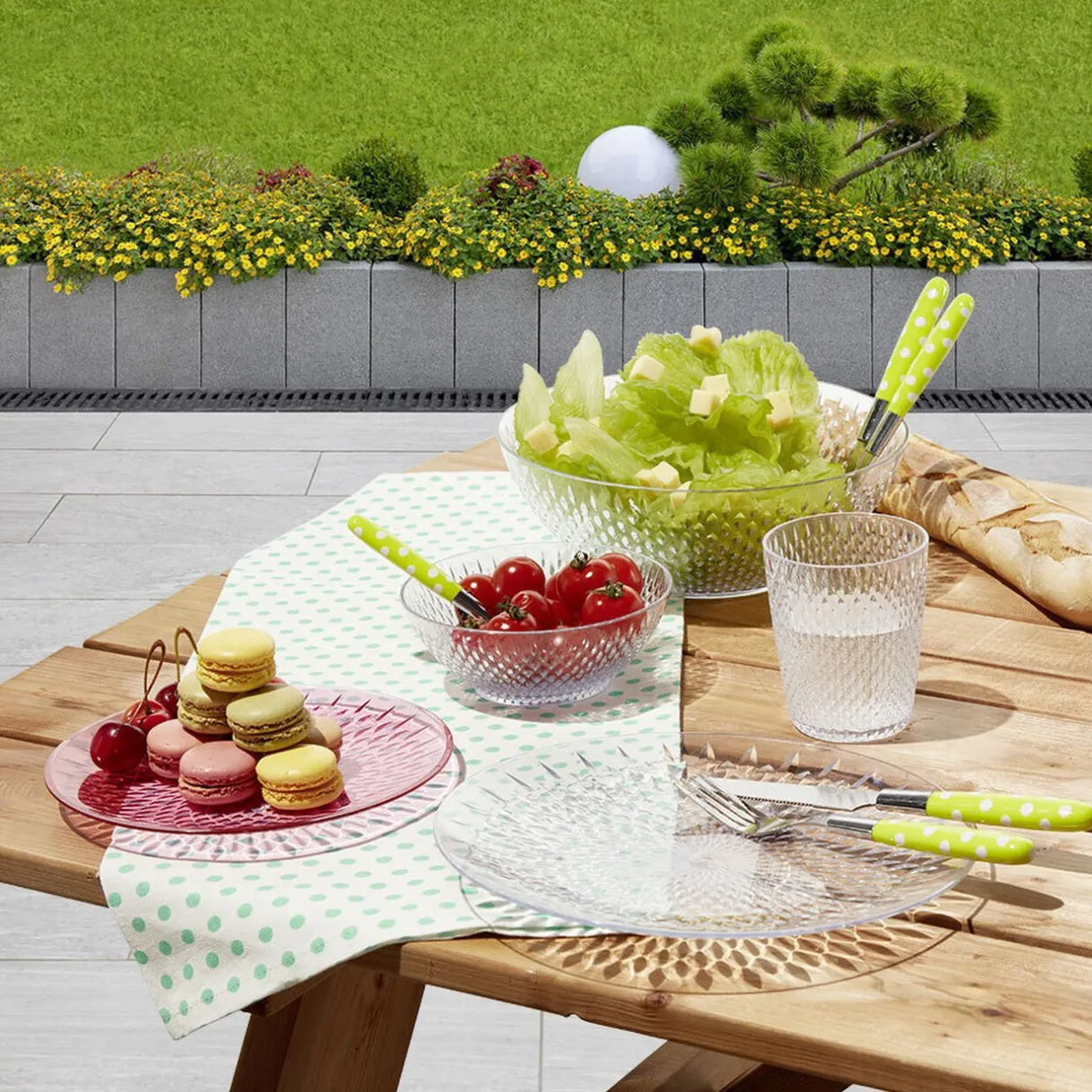 Saladier en plastique transparent effet martelé^Gifi Clearance