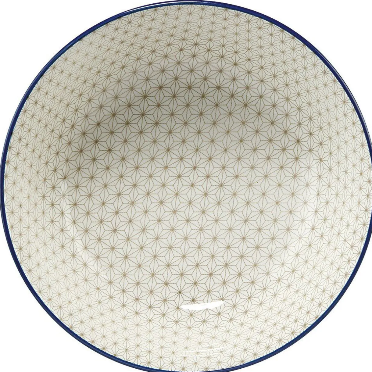 Saladier en porcelaine décor blanc et bleu^Gifi Hot