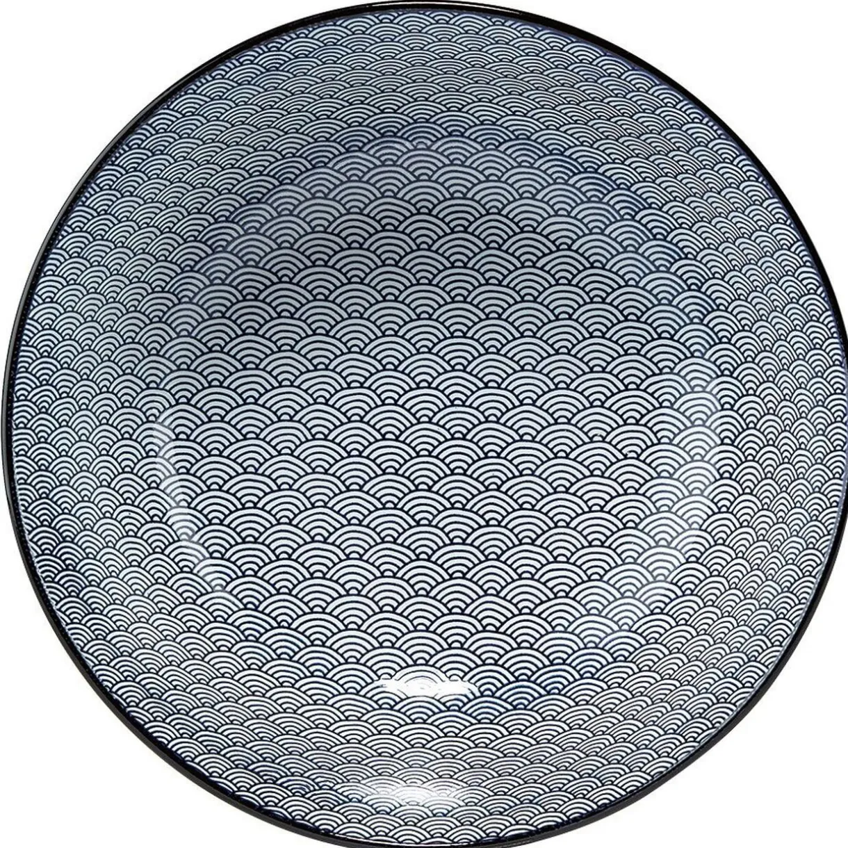 Saladier en porcelaine décor blanc et bleu^Gifi Hot