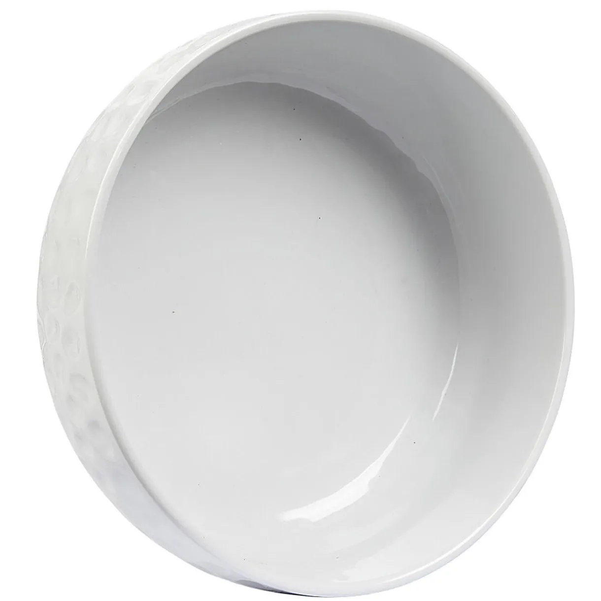 Saladier en porcelaine design martelé blanc^Gifi Outlet