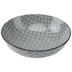 Saladier en porcelaine motif graphique coloré x2^Gifi Online