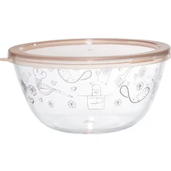 Saladier en verre avec couvercle Ø22xH10,5 cm 2 L^Gifi Hot