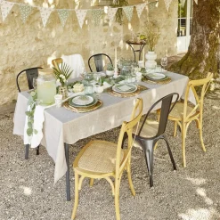 Saladier en verre strié transparent avec pied Ø26xH11,3cm^Gifi