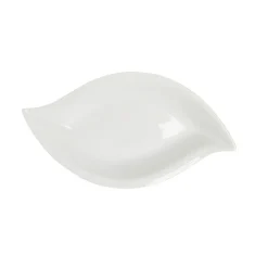 Saladier forme feuille porcelaine uni blanc^Gifi Best