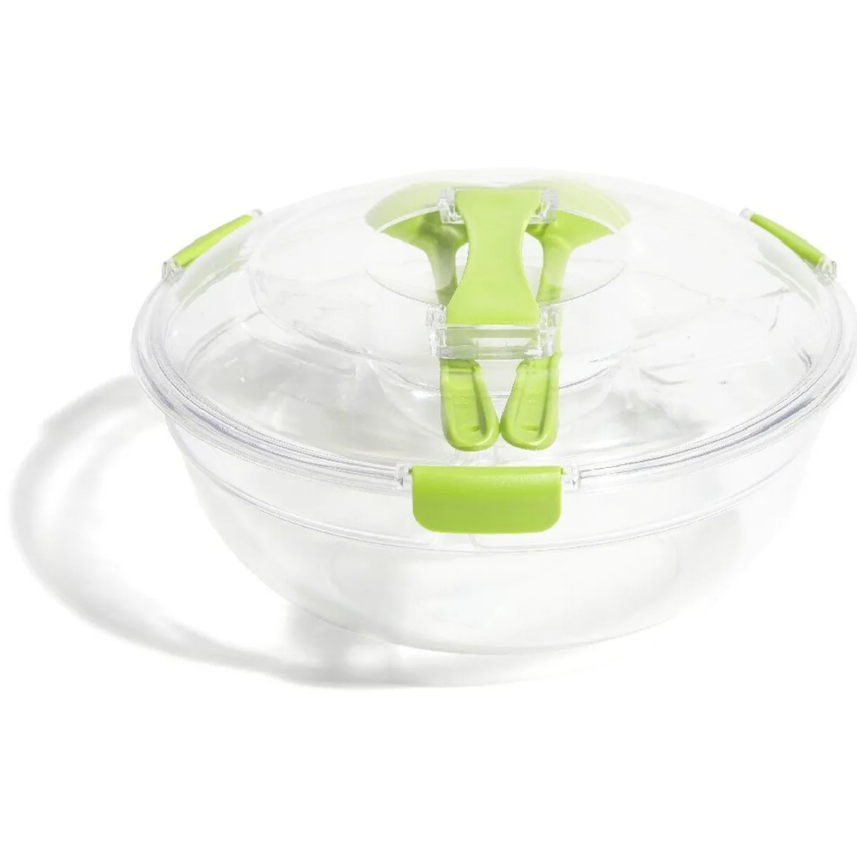 Saladier fraîcheur multicompartiments transparent et vert^Gifi Discount