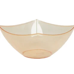 Saladier plastique carré orange transparent^Gifi