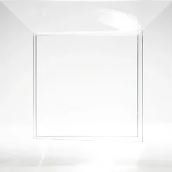 Saladier plastique carré transparent 22x22xH6,2 cm x12^Gifi Sale