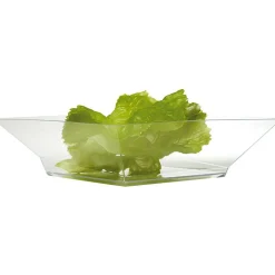 Saladier plastique carré transparent 22x22xH6,2 cm x12^Gifi Sale