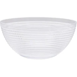 Saladier plastique strié noir transparent Ø17xH8,5cm^Gifi Outlet