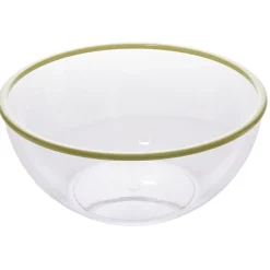 Saladier plastique transparent bordure coloré Ø28xH12,2cm^Gifi Discount