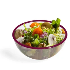 Saladier plastique transparent bordure colorée Ø28xH12cm - 3 coloris^Gifi Clearance