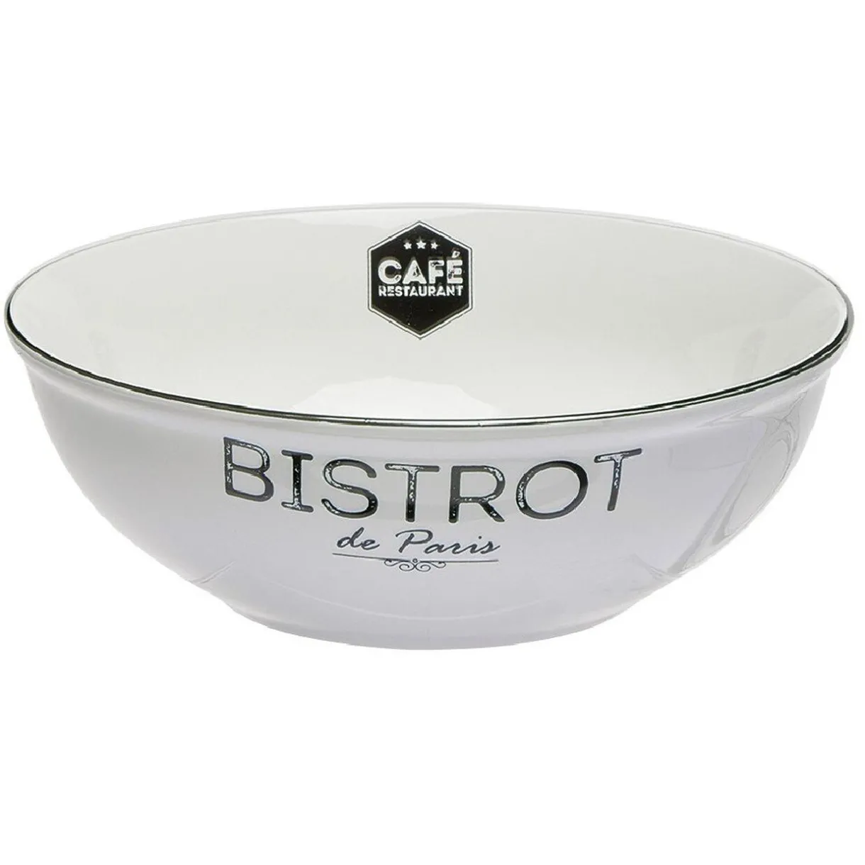 Saladier porcelaine blanc Bistrot de Paris^Gifi New