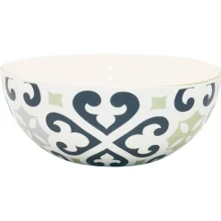 Saladier rond motif carreau de ciment gris et blanc^Gifi Outlet