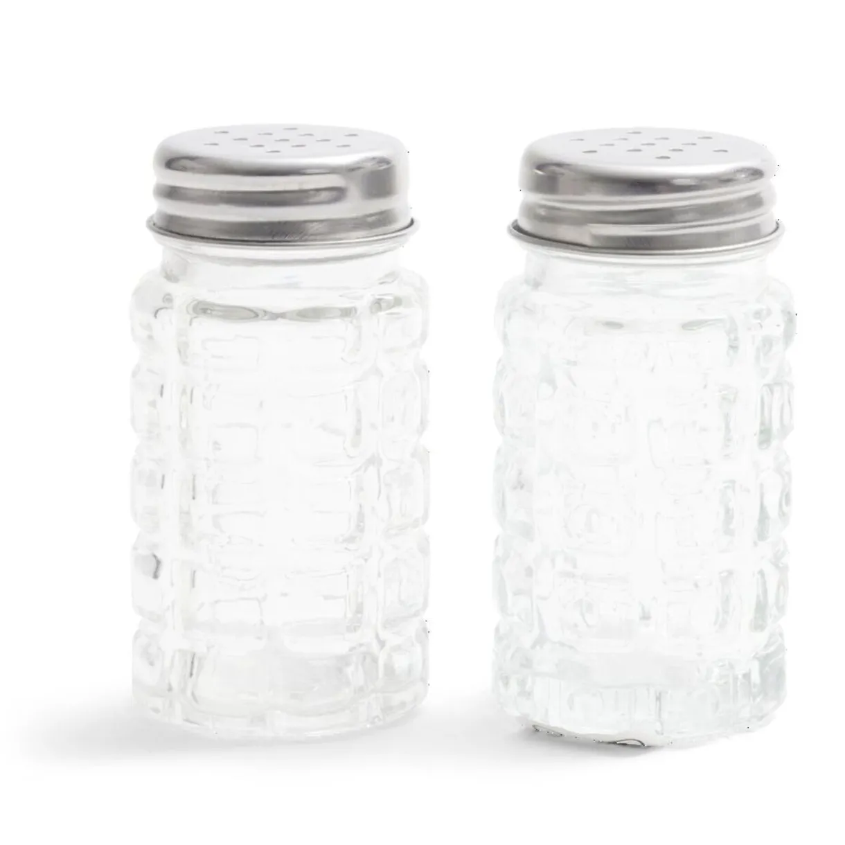 Salière et poivrière de table en verre et inox 50ml^Gifi Best