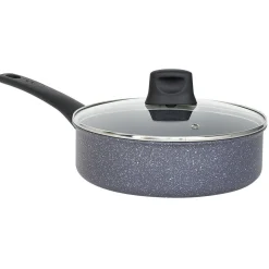 Sauteuse Tefal aluminium effet pierre avec couvercle Ø24cm^Gifi Sale
