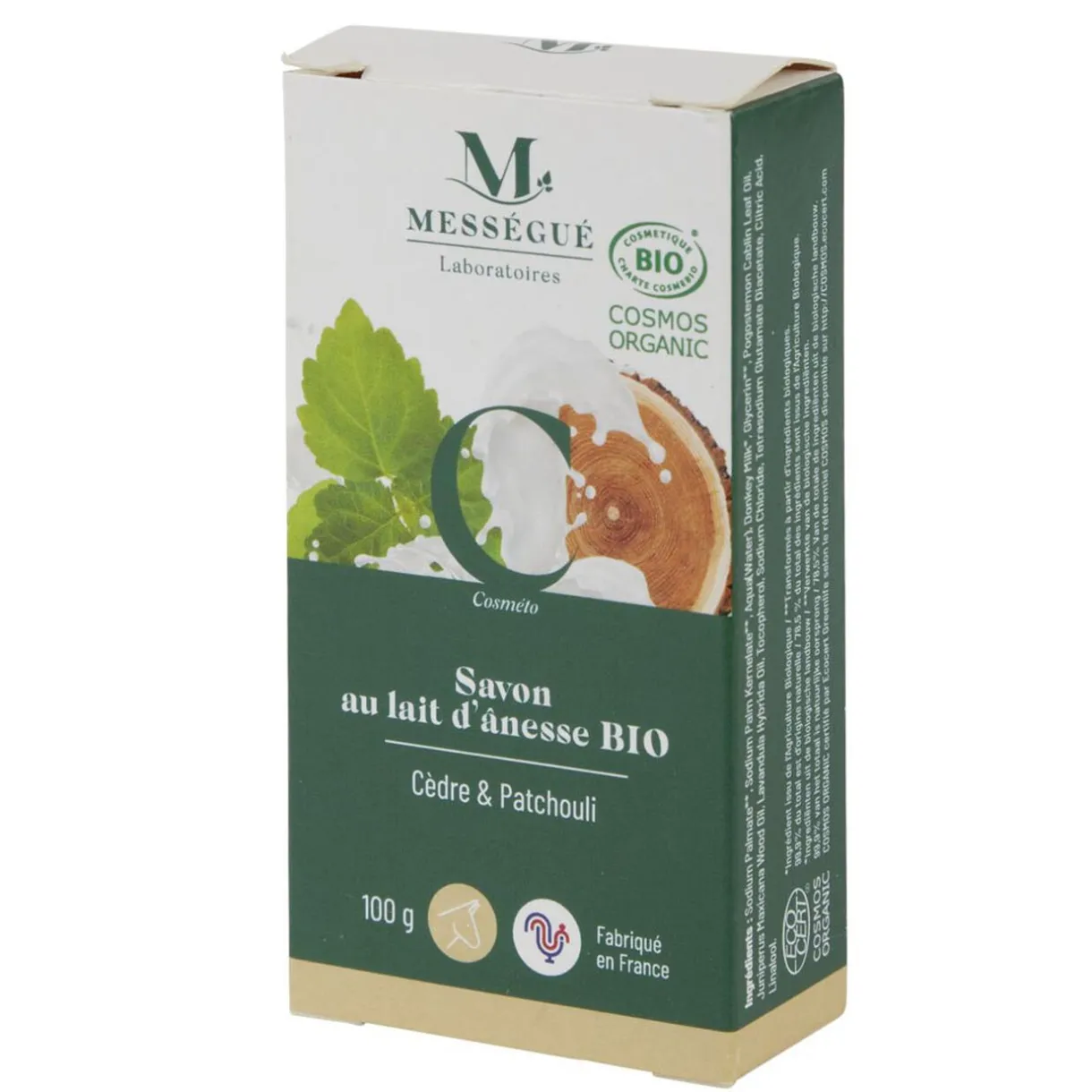 New Gifi Savon lait anesse Cèdre Patchouli Mességué