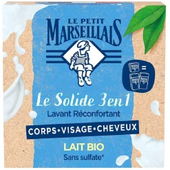 Gifi Savon solide 3-en-1 Le Petit Marseillais lait bio sans sulfate