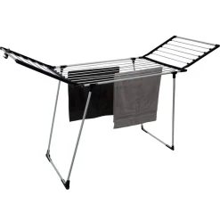 Entretien Du Linge|Gifi Séchoir à linge horizontal blanc et bleu 20 m d'étendage