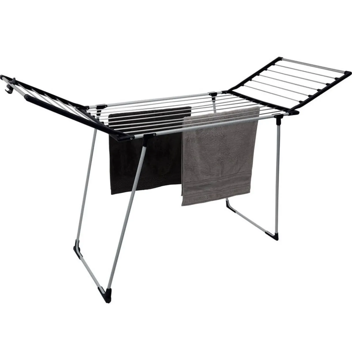 Entretien Du Linge|Gifi Séchoir à linge horizontal blanc et bleu 20 m d'étendage