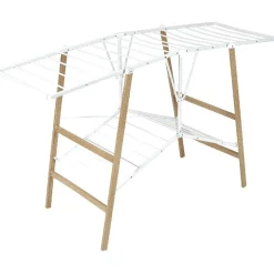 Entretien Du Linge|Gifi Séchoir à linge horizontal étendoir effet bois 15m