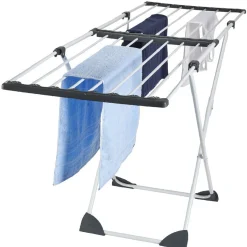 Entretien Du Linge|Gifi Séchoir extensible 18m d'étendage gris blanc