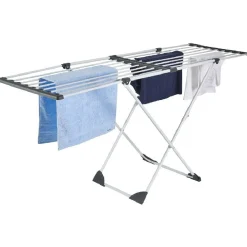 Entretien Du Linge|Gifi Séchoir extensible 18m d'étendage gris blanc