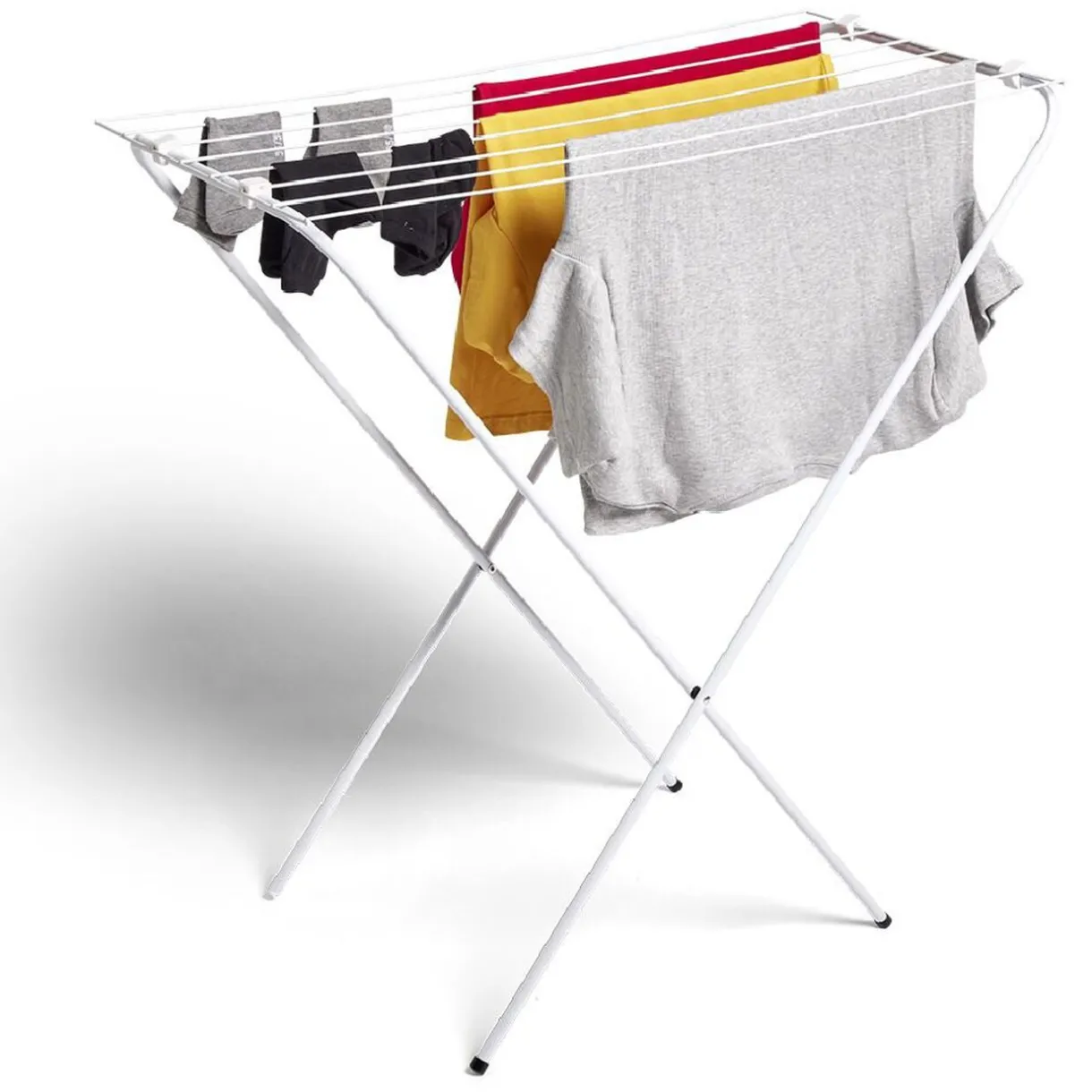Entretien Du Linge|Gifi Séchoir 7m d'étendage acier blanc 79x40xH81cm