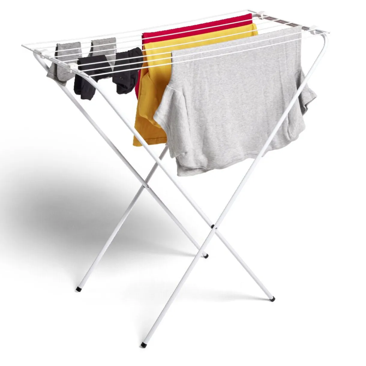 Entretien Du Linge|Gifi Séchoir 7m d'étendage acier blanc 79x40xH81cm