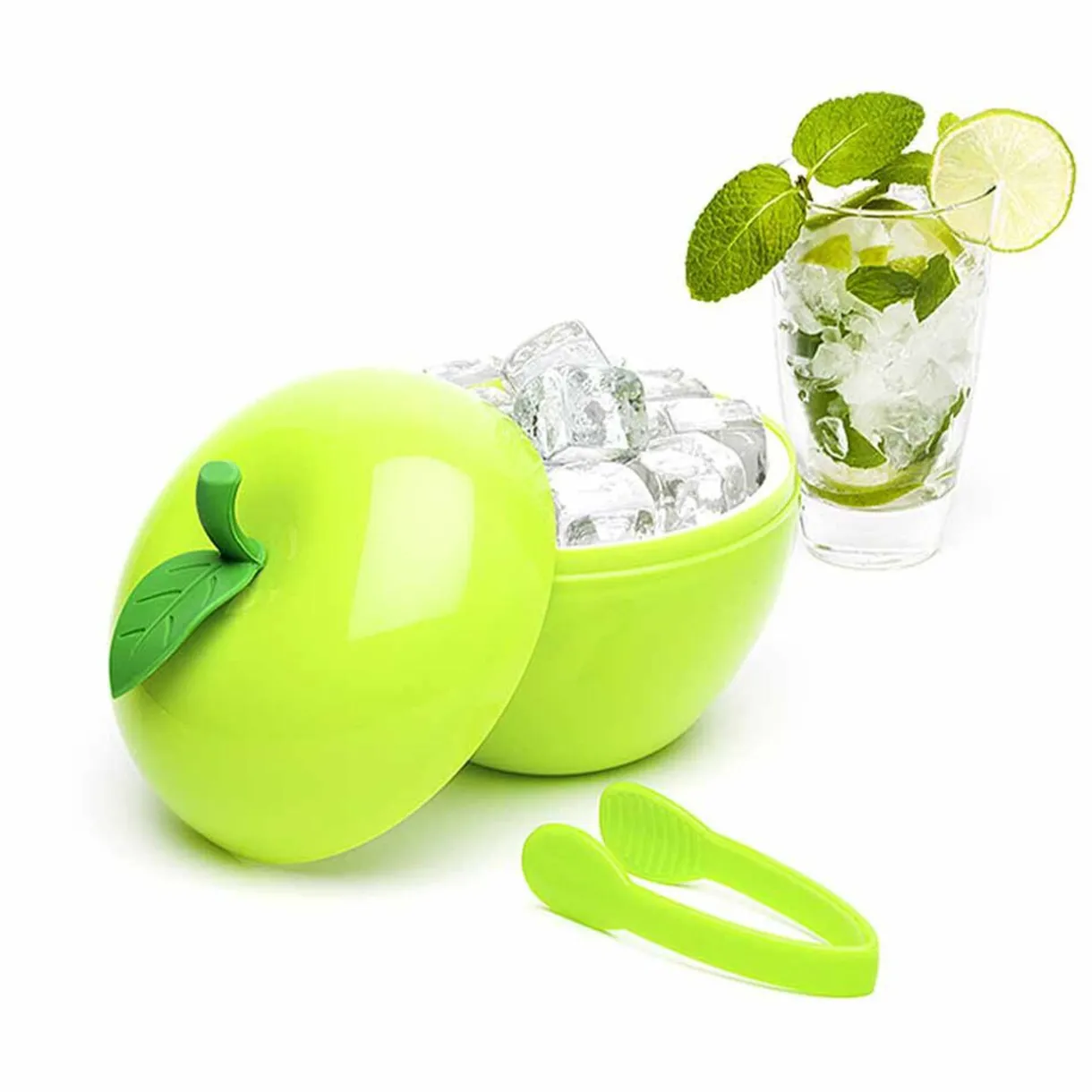 Seau à glacons forme pomme verte avec pince^Gifi New