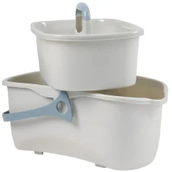 Nettoyage Et Entretien|Gifi Seau de ménage 11L avec panier gris et bleu