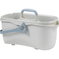 Nettoyage Et Entretien|Gifi Seau de ménage 11L avec panier gris et bleu