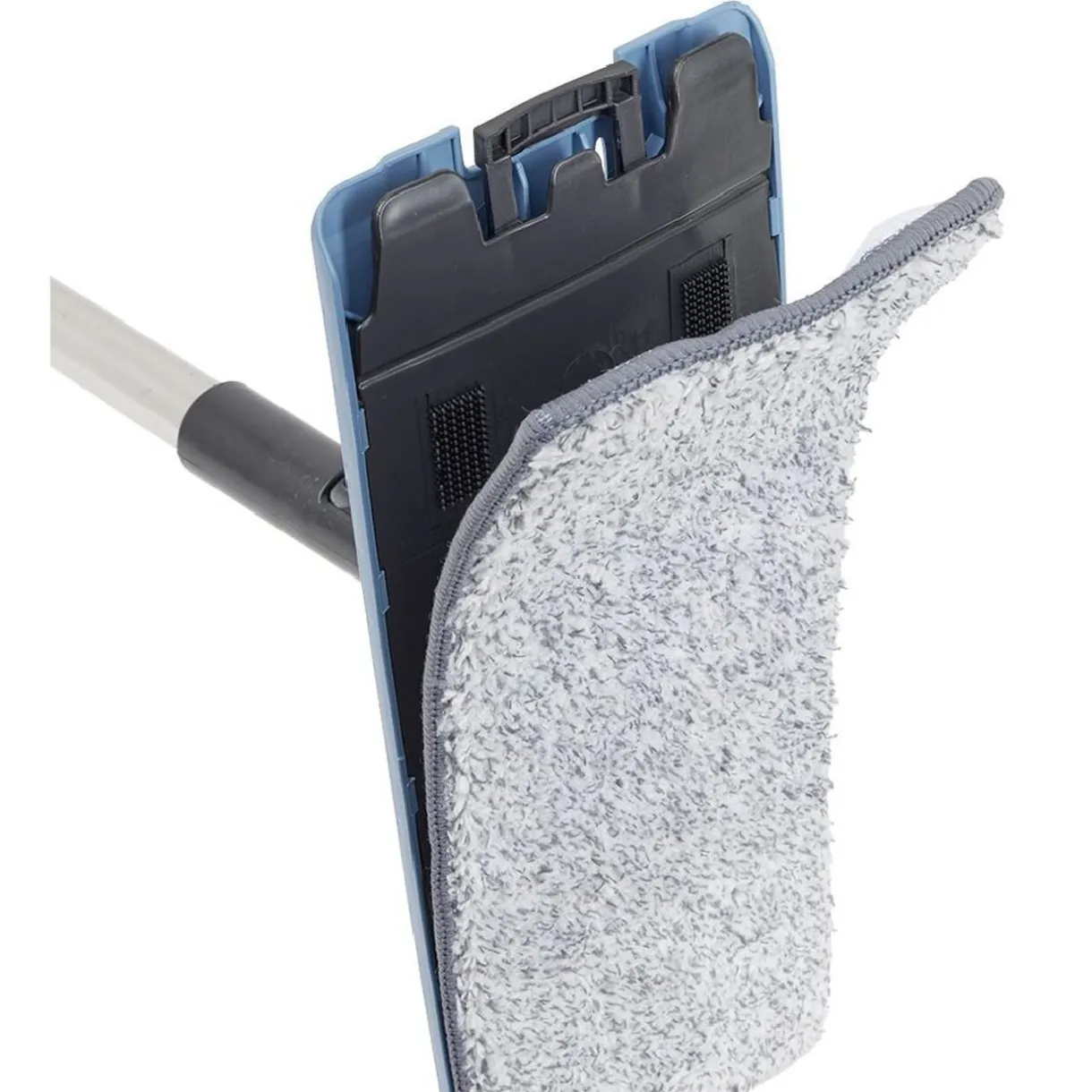 Nettoyage Et Entretien|Gifi Seau essoreur + balai plat noir et bleu 8L