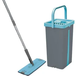Nettoyage Et Entretien|Gifi Seau essoreur avec balai plat pliable 8 L