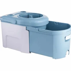 Nettoyage Et Entretien|Gifi Seau essoreur rétractable avec balai bleu gris et blanc