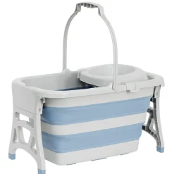 Nettoyage Et Entretien|Gifi Seau essoreur rétractable 20L gris