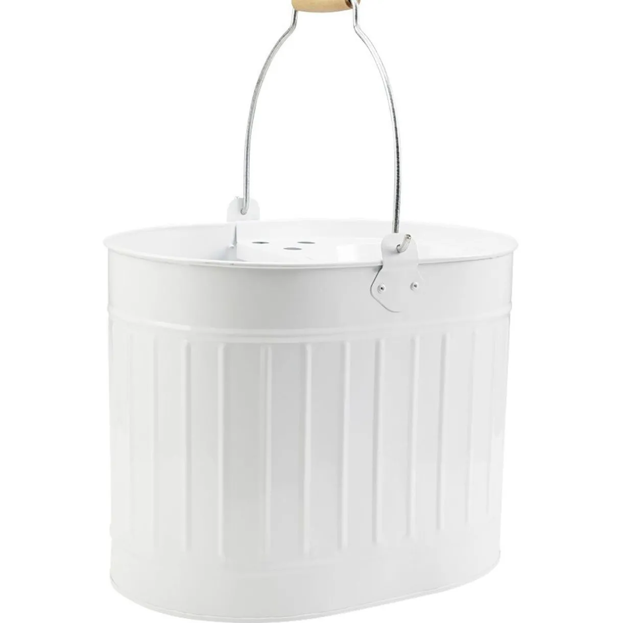 Nettoyage Et Entretien|Gifi Seau essoreur vintage métal et bois anti corrosion 14L