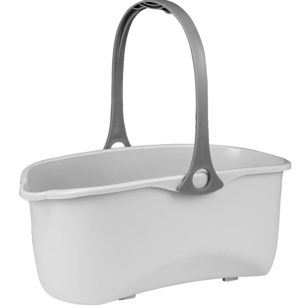 Nettoyage Et Entretien|Gifi Seau rectangulaire en plastique blanc et gris